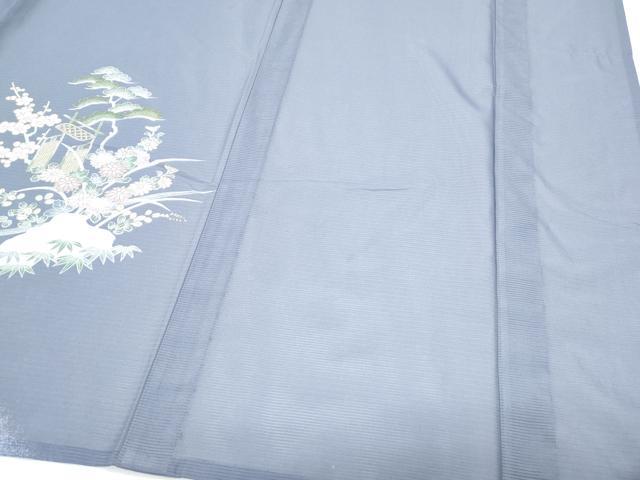 平和屋着物＊夏物　訪問着　絽　風景文　金彩　洗える着物　CABH3882th