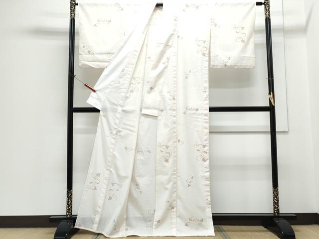 平和屋着物＊夏物　小紋　絽　万寿菊　洗える着物　CABH3883th