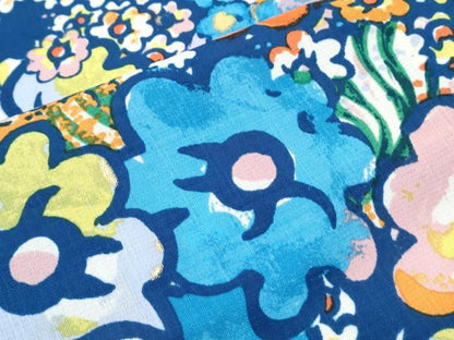 平和屋着物＊夏物　セオアルファ　小紋・浴衣兼用　tsumori chisato　花尽し　金彩　洗える着物　未使用　CABH3884th