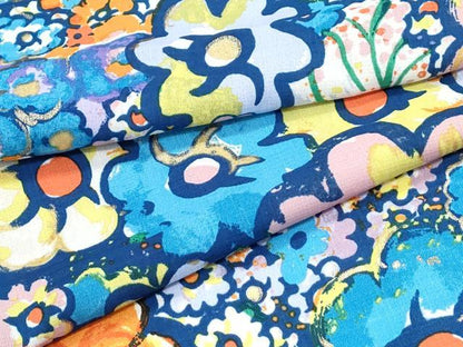 平和屋着物＊夏物　セオアルファ　小紋・浴衣兼用　tsumori chisato　花尽し　金彩　洗える着物　未使用　CABH3884th