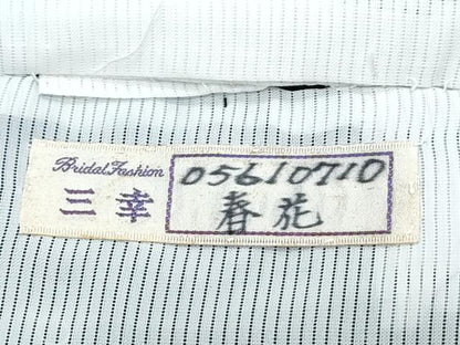 平和屋着物＊夏物　黒留袖　絽　草花文　洗える着物　CABH3886th