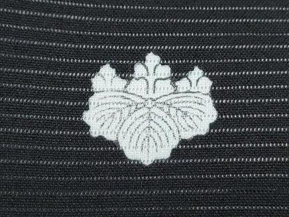 平和屋着物＊夏物　黒留袖　絽　草花文　洗える着物　CABH3886th