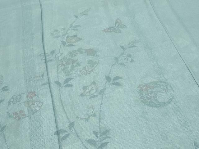 平和屋着物＊夏物　訪問着　紗袷　紗×絽　花蝶文　正絹　逸品　CABH3889th