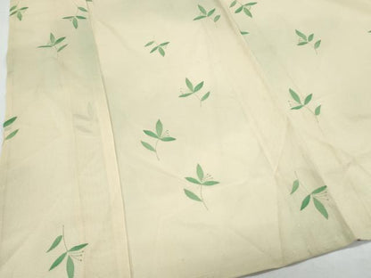 平和屋着物＊夏物　小紋　絽　舞葉紋　正絹　逸品　CABH3890th
