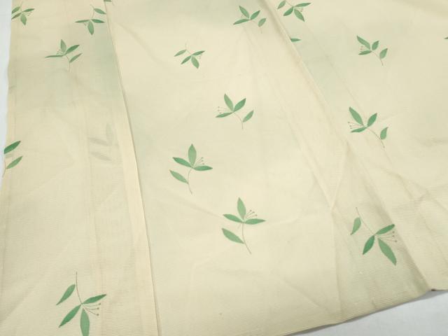 平和屋着物＊夏物　小紋　絽　舞葉紋　正絹　逸品　CABH3890th