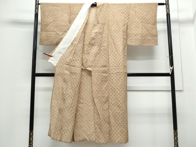平和屋着物＊夏物　小千谷ちぢみ　吉祥文　麻　逸品　CABH3901th