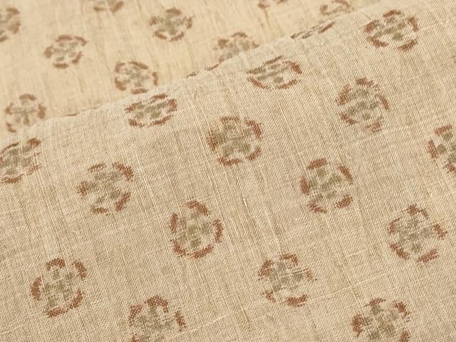 平和屋着物＊夏物　小千谷ちぢみ　吉祥文　麻　逸品　CABH3901th