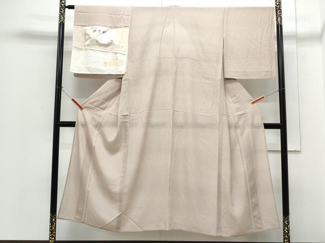 平和屋着物＊夏物　江戸小紋　伊予縞　反端付き　正絹　逸品　CABH3902th
