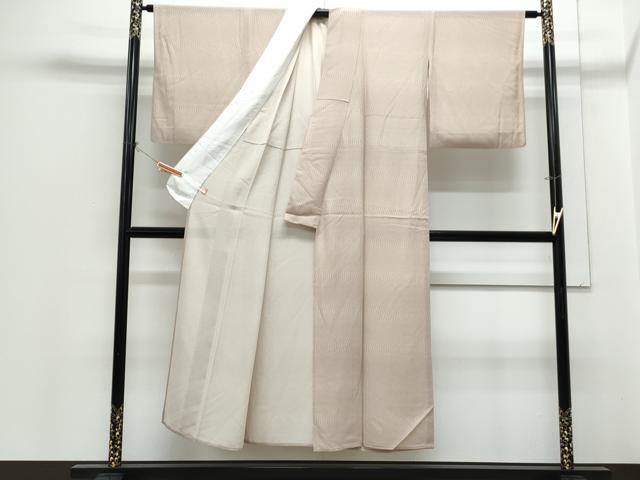 平和屋着物＊夏物　江戸小紋　伊予縞　反端付き　正絹　逸品　CABH3902th