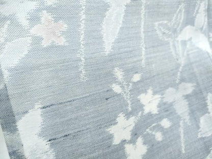 平和屋着物＊夏物　色留訪問着　紗紬　草花文　正絹　逸品　CABH3904th