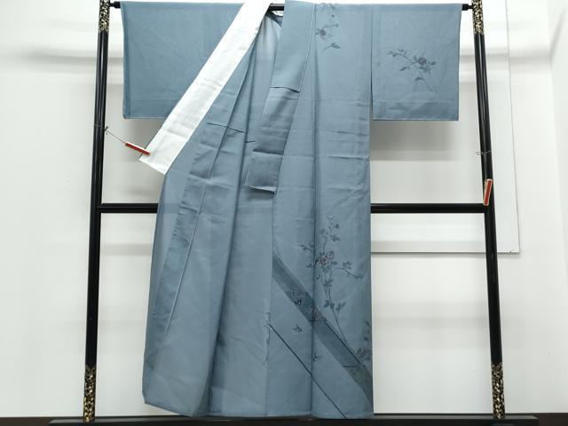 平和屋着物＊夏物　中国三大刺繍　スワトウ刺繍　総刺繍　訪問着　紗紬　更紗花文　正絹　逸品　CABH3905th