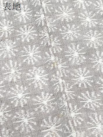 平和屋着物＊夏物　小千谷ちぢみ　吉祥文　反端付き　麻　逸品　CABH3907th