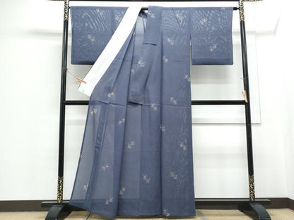 平和屋着物＊夏物　小紋　絽　色紙重ね花紋　正絹　逸品　CABH3909th