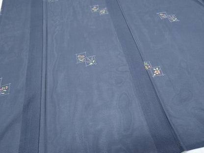 平和屋着物＊夏物　小紋　絽　色紙重ね花紋　正絹　逸品　CABH3909th