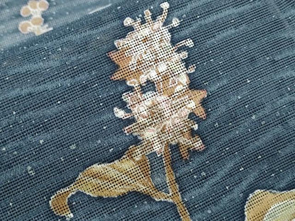 平和屋着物＊夏物　訪問着　横段紋紗　草花文　正絹　逸品　CABH3910th