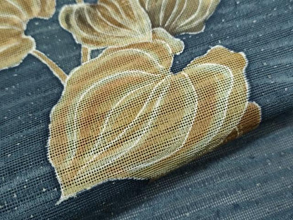 平和屋着物＊夏物　訪問着　横段紋紗　草花文　正絹　逸品　CABH3910th