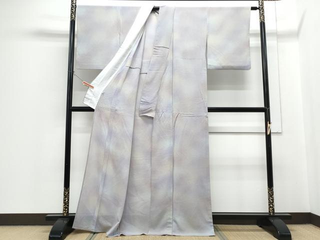 平和屋着物＊夏物 小紋 絽縮緬 霞文 暈し染め 正絹 逸品 CABH3911th