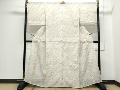 平和屋着物＊夏物　紗紬　稲穂　草花文　正絹　逸品　CABH3915th