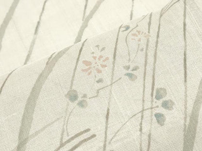 平和屋着物＊夏物　紗紬　稲穂　草花文　正絹　逸品　CABH3915th
