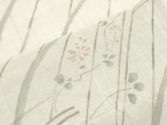平和屋着物＊夏物　紗紬　稲穂　草花文　正絹　逸品　CABH3915th