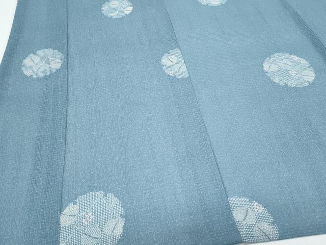 平和屋着物＊夏物　小紋　絽縮緬　雪輪花文　洗える着物　CABH3918th