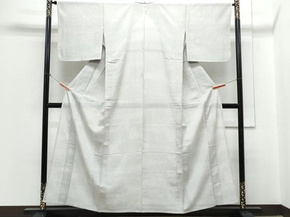 平和屋着物＊夏物　小紋　絽　横段文　正絹　逸品　CABH3920th