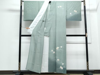 平和屋着物＊夏物　訪問着　絽　色紙重ね流水花文　正絹　逸品　CABH3921th
