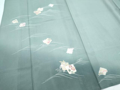 平和屋着物＊夏物　訪問着　絽　色紙重ね流水花文　正絹　逸品　CABH3921th