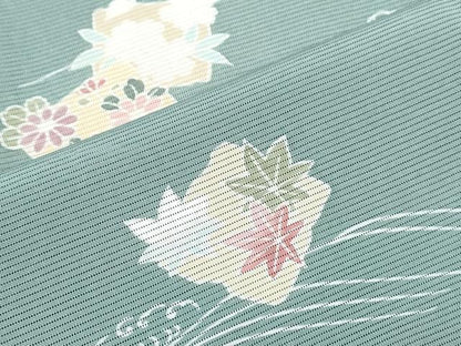 平和屋着物＊夏物　訪問着　絽　色紙重ね流水花文　正絹　逸品　CABH3921th