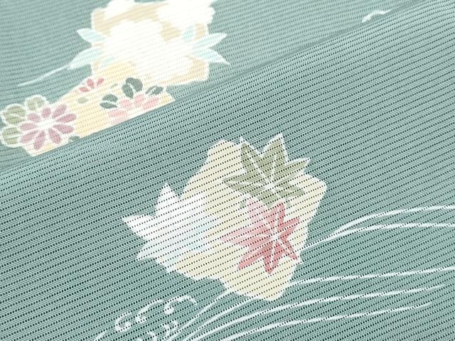 平和屋着物＊夏物　訪問着　絽　色紙重ね流水花文　正絹　逸品　CABH3921th