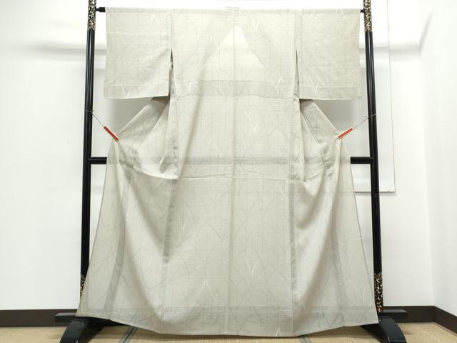 平和屋着物＊夏物　小紋　変わり絽　芝草紋紗　正絹　逸品　CABH3924th