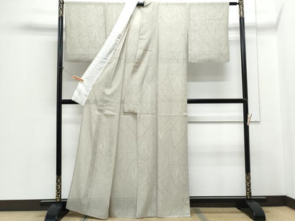 平和屋着物＊夏物　小紋　変わり絽　芝草紋紗　正絹　逸品　CABH3924th