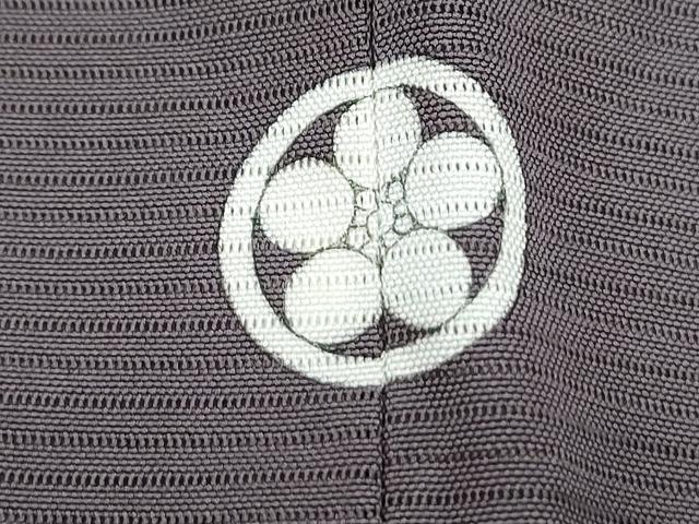 平和屋着物＊夏物　色無地　絽　葡萄鼠色　正絹　逸品　CABH3925th