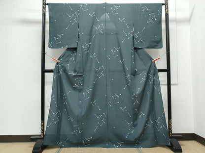 平和屋着物＊夏物　小紋　絽　抽象紋様　正絹　逸品　未使用　CABH3926th