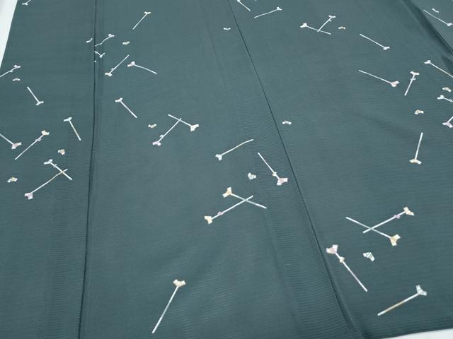 平和屋着物＊夏物　小紋　絽　抽象紋様　正絹　逸品　未使用　CABH3926th