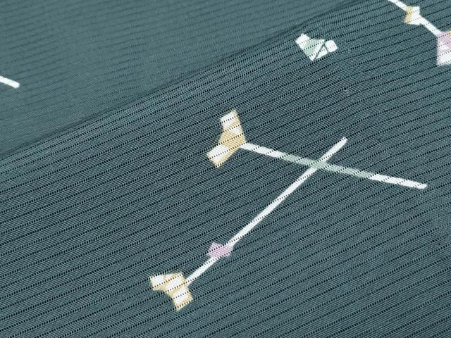 平和屋着物＊夏物　小紋　絽　抽象紋様　正絹　逸品　未使用　CABH3926th