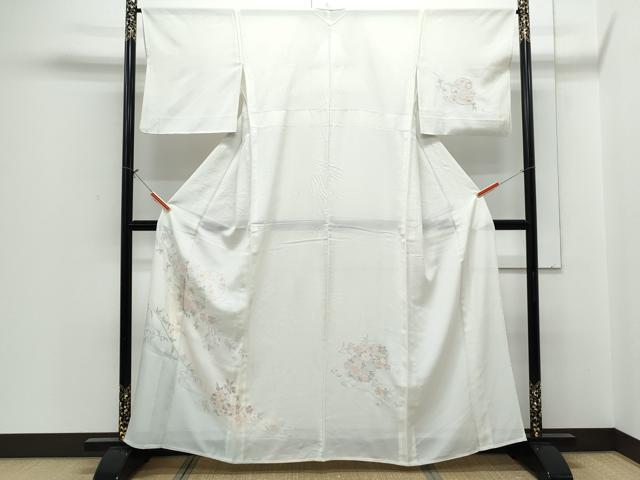 平和屋着物＊夏物　中国三大刺繍　スワトウ刺繍　総刺繍　訪問着　絽　草花丸文　正絹　逸品　CABH3929th