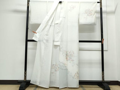 平和屋着物＊夏物　中国三大刺繍　スワトウ刺繍　総刺繍　訪問着　絽　草花丸文　正絹　逸品　CABH3929th
