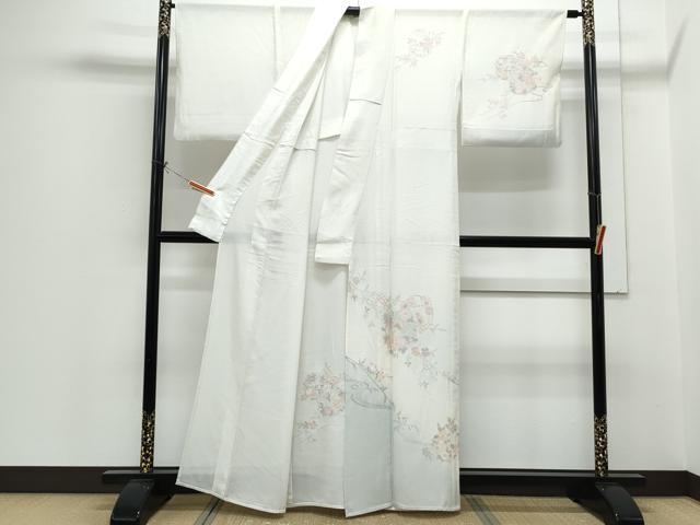平和屋着物＊夏物　中国三大刺繍　スワトウ刺繍　総刺繍　訪問着　絽　草花丸文　正絹　逸品　CABH3929th