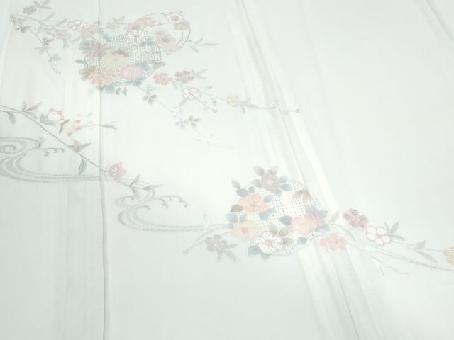 平和屋着物＊夏物　中国三大刺繍　スワトウ刺繍　総刺繍　訪問着　絽　草花丸文　正絹　逸品　CABH3929th