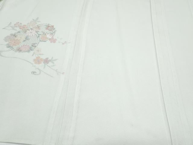 平和屋着物＊夏物　中国三大刺繍　スワトウ刺繍　総刺繍　訪問着　絽　草花丸文　正絹　逸品　CABH3929th