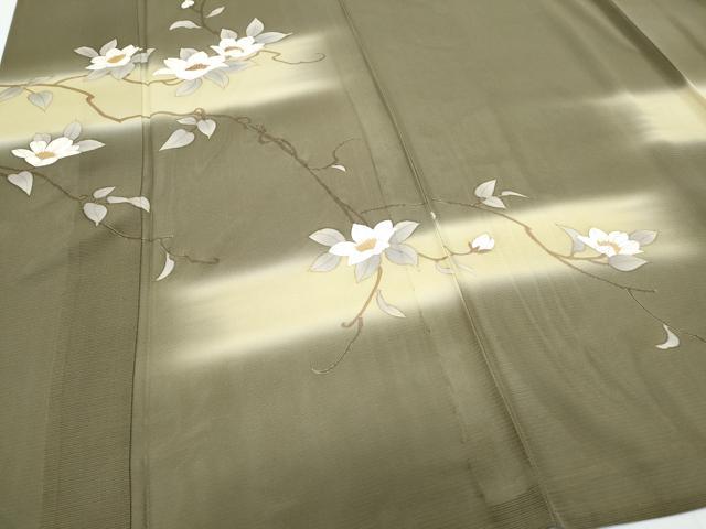 平和屋着物＊夏物　訪問着　絽　刺繍　草花文　金彩　正絹　逸品　CABH3931th