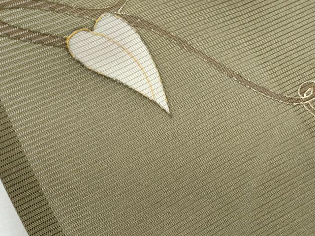 平和屋着物＊夏物　訪問着　絽　刺繍　草花文　金彩　正絹　逸品　CABH3931th