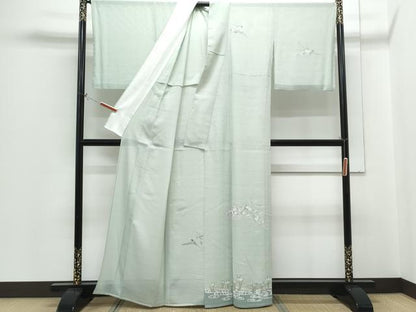 平和屋着物＊夏物　訪問着　変わり絽　花籠文　正絹　逸品　CABH3933th