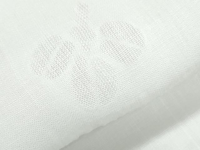 平和屋着物＊夏物　長襦袢　草葉紋紗　小千谷ちぢみ織物謹製　反端付き　麻　逸品　CABH3934th