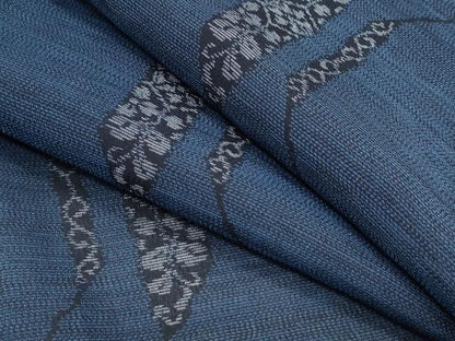 平和屋着物＊夏物　本場大島紬　夏大島　吉祥花文　正絹　逸品　未使用　CABH3939th