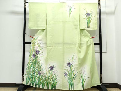 平和屋着物＊夏物　訪問着　絽　草花文　正絹　逸品　CABH3941th