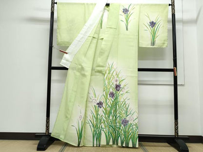 平和屋着物＊夏物　訪問着　絽　草花文　正絹　逸品　CABH3941th