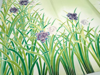 平和屋着物＊夏物　訪問着　絽　草花文　正絹　逸品　CABH3941th