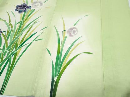 平和屋着物＊夏物　訪問着　絽　草花文　正絹　逸品　CABH3941th